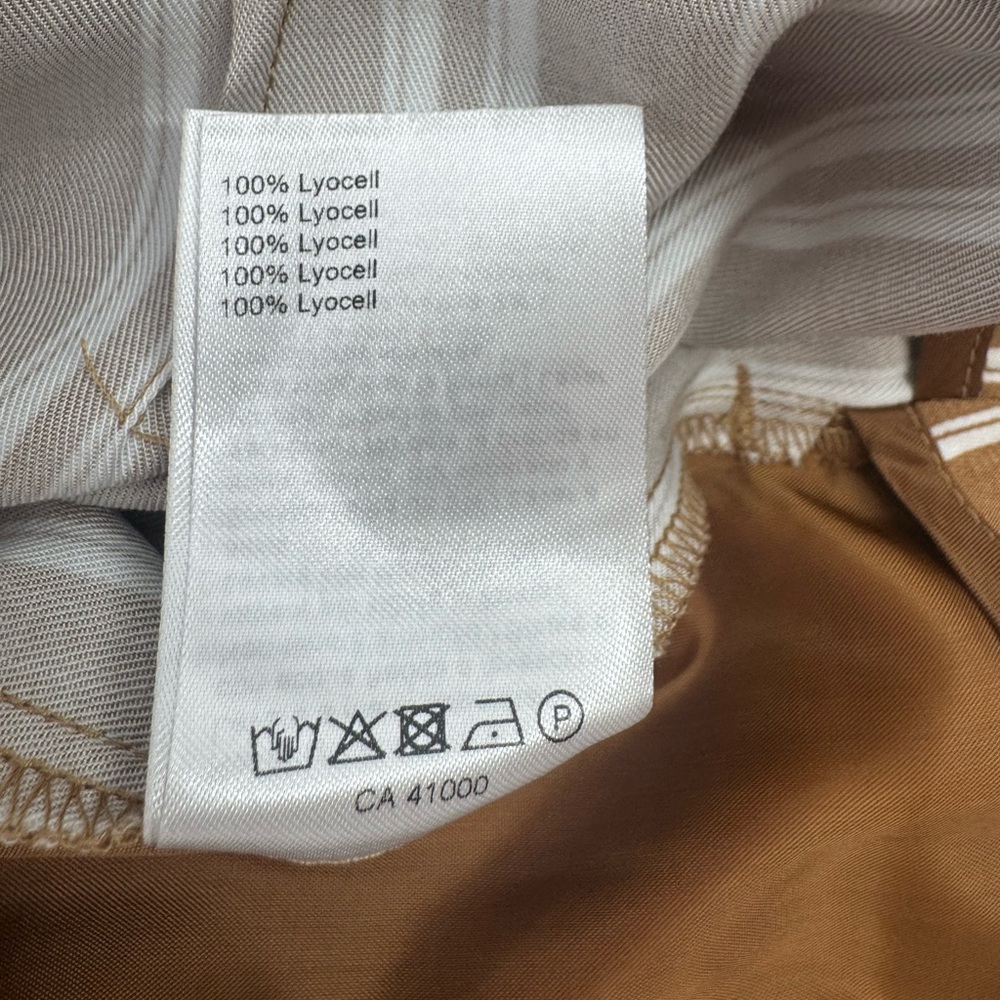 JUST Female Wendy Striped Lyocell Paperbag Wide Leg Pants Large Neutral Striped - Picture 9 of 11